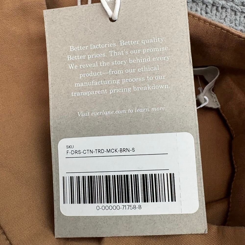 Everlane Tiered Mock Neck Dress Women’s Size Small Minimalist Cottagecore Poplin - Picture 10 of 10